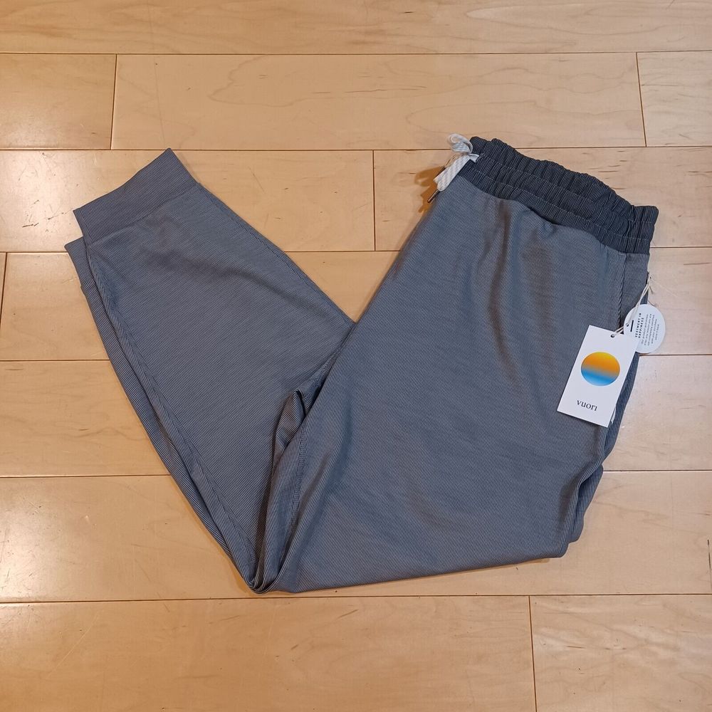 NWT Vuori Lux Rib Performance Joggers Heather Grey Pants 27” Woman’s Size 2XL
